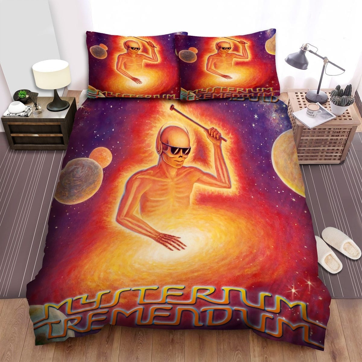 Mickey Hart Fire Bedding Sets, Flatsheet Gift For Christmas, Thanksgiving, Halloween