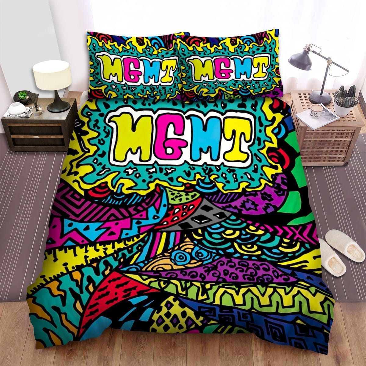Mgmt Colorful Fanart Bedding Sets, Flatsheet Gift For Wife, Husband, Besties
