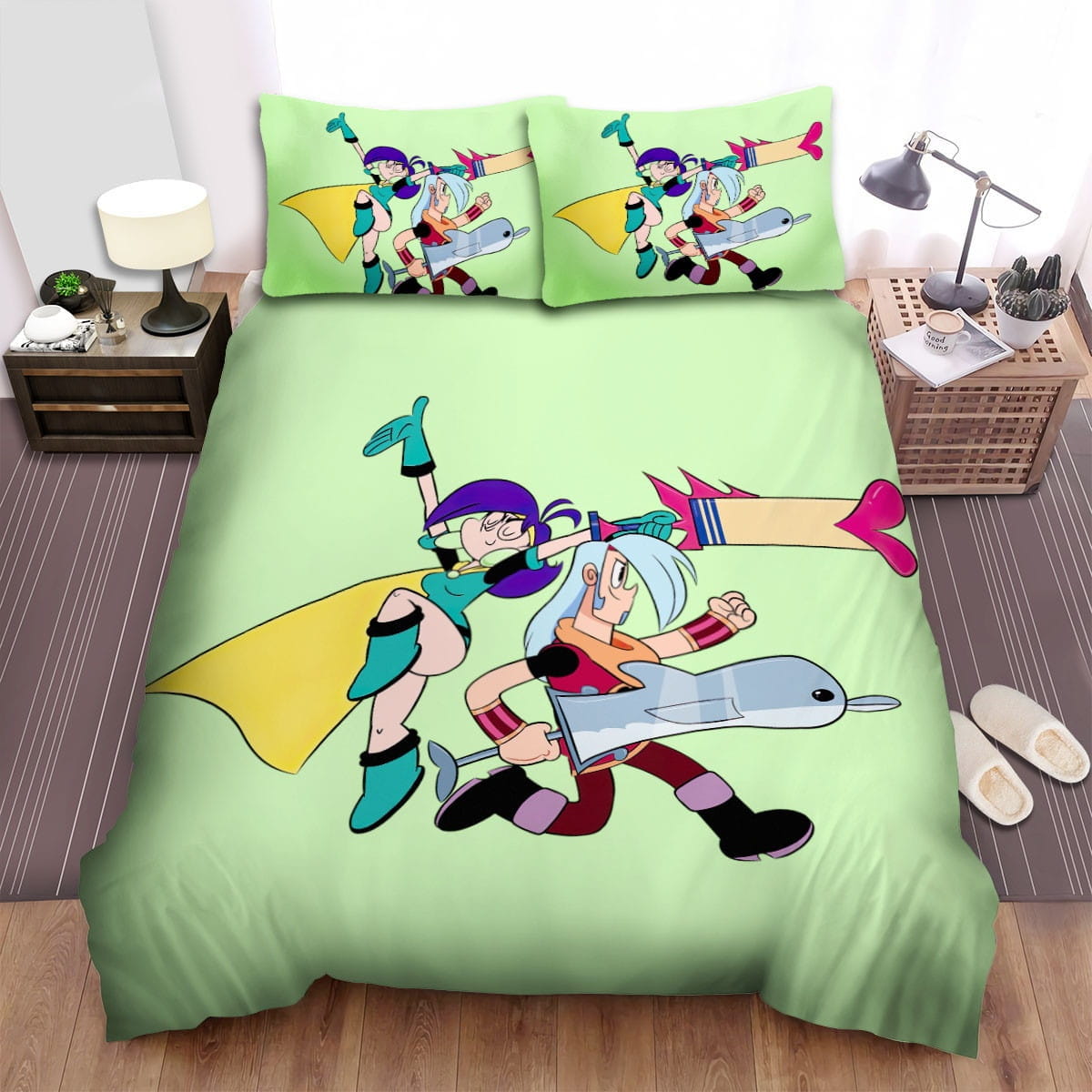 Mighty Magiswords Show Off Bedding Set, Gift For Christmas, Birthday, Thanksgiving