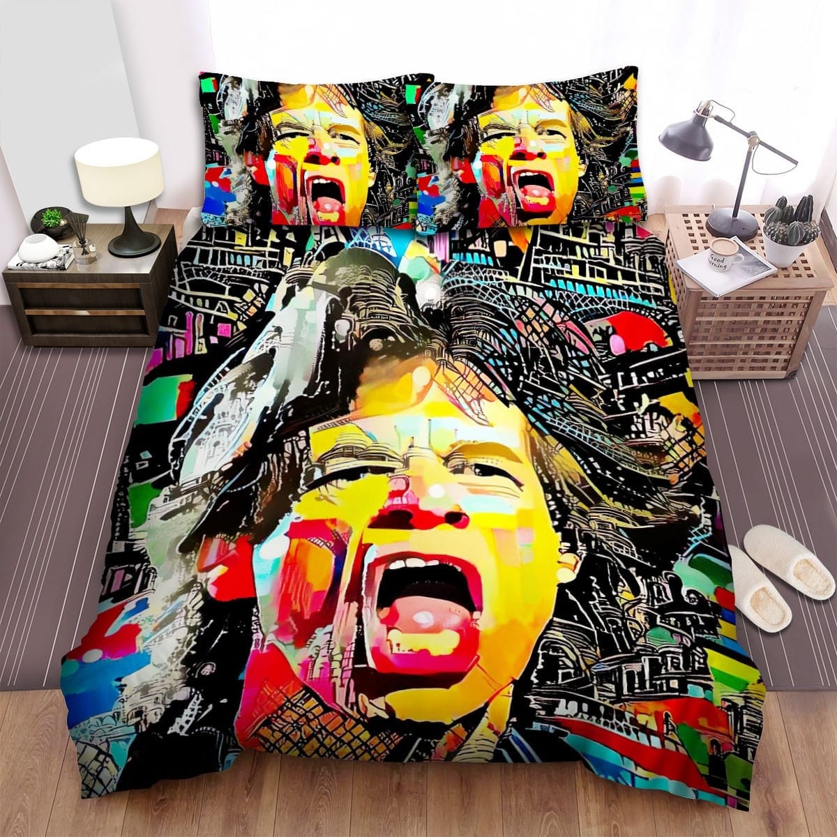 Mick Jagger Decorative Bedding Sets with Duvet Cover, Flatsheet, Pillowcases