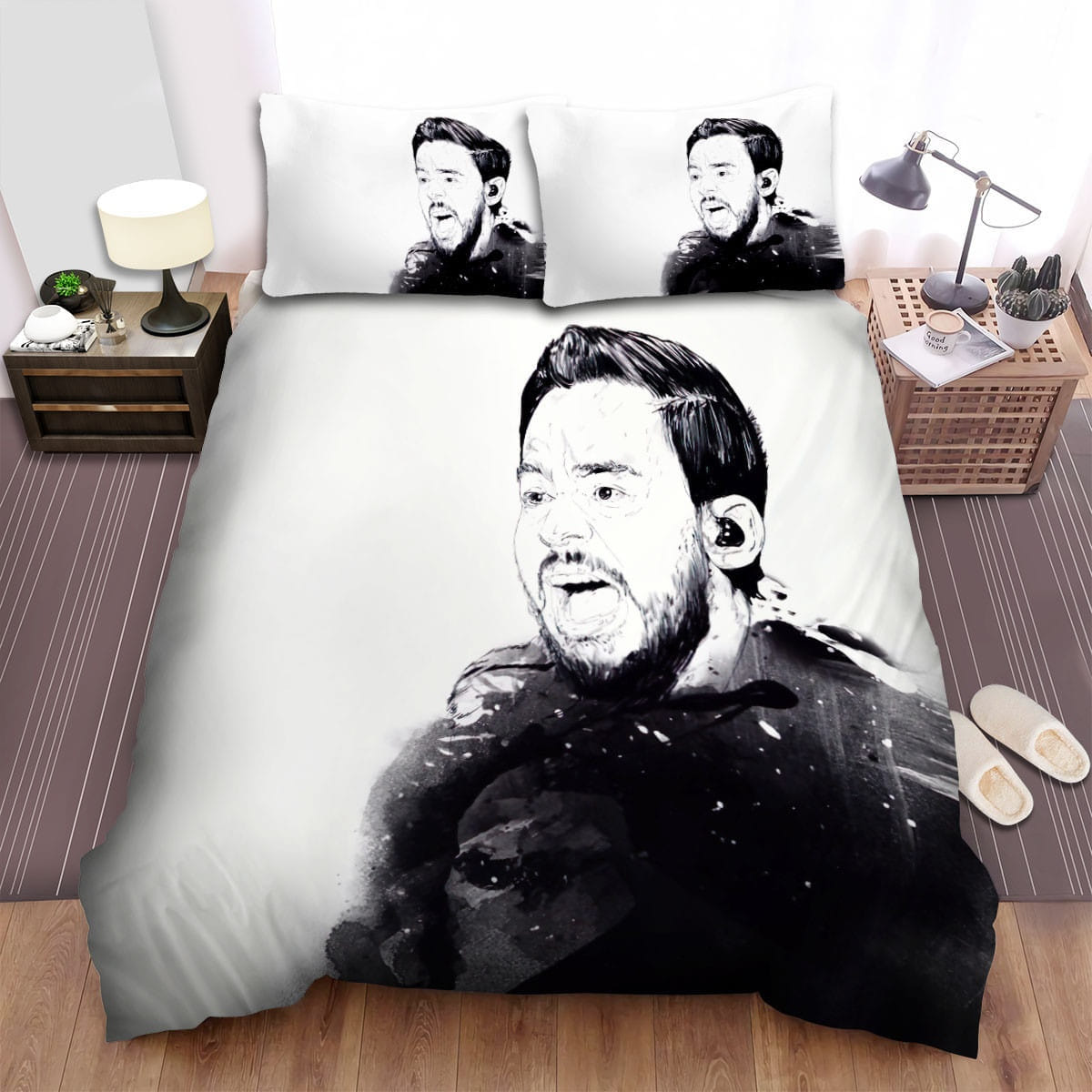 Mike Shinoda Yell Bedding Set, Gift For Christmas, Birthday, Thanksgiving