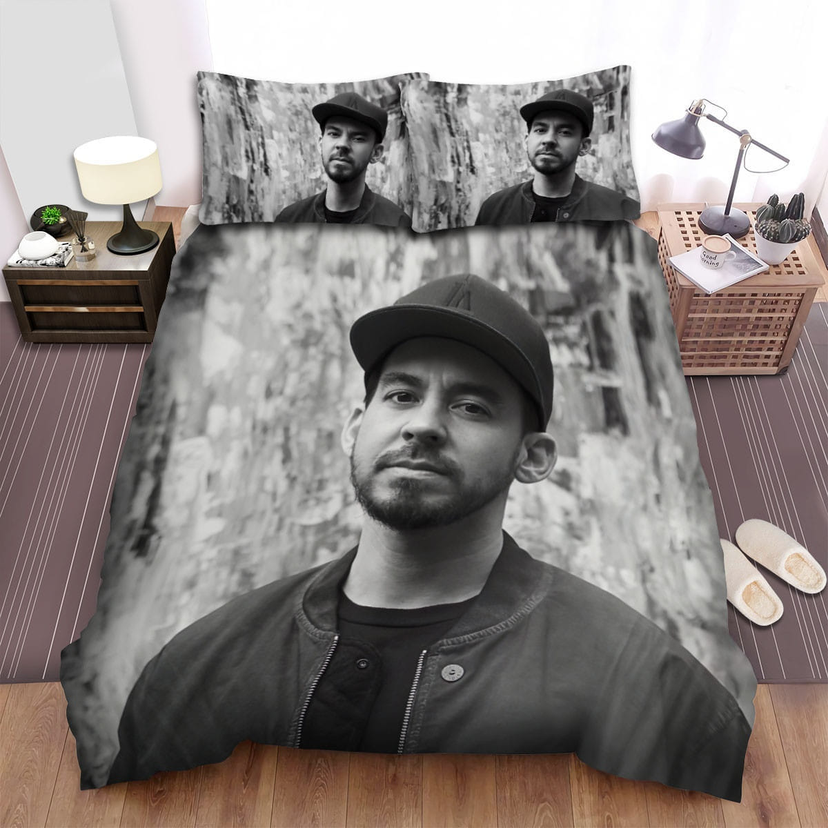 Mike Shinoda Figure Bedding Sets, Flatsheet Gift For Wife, Husband, Besties