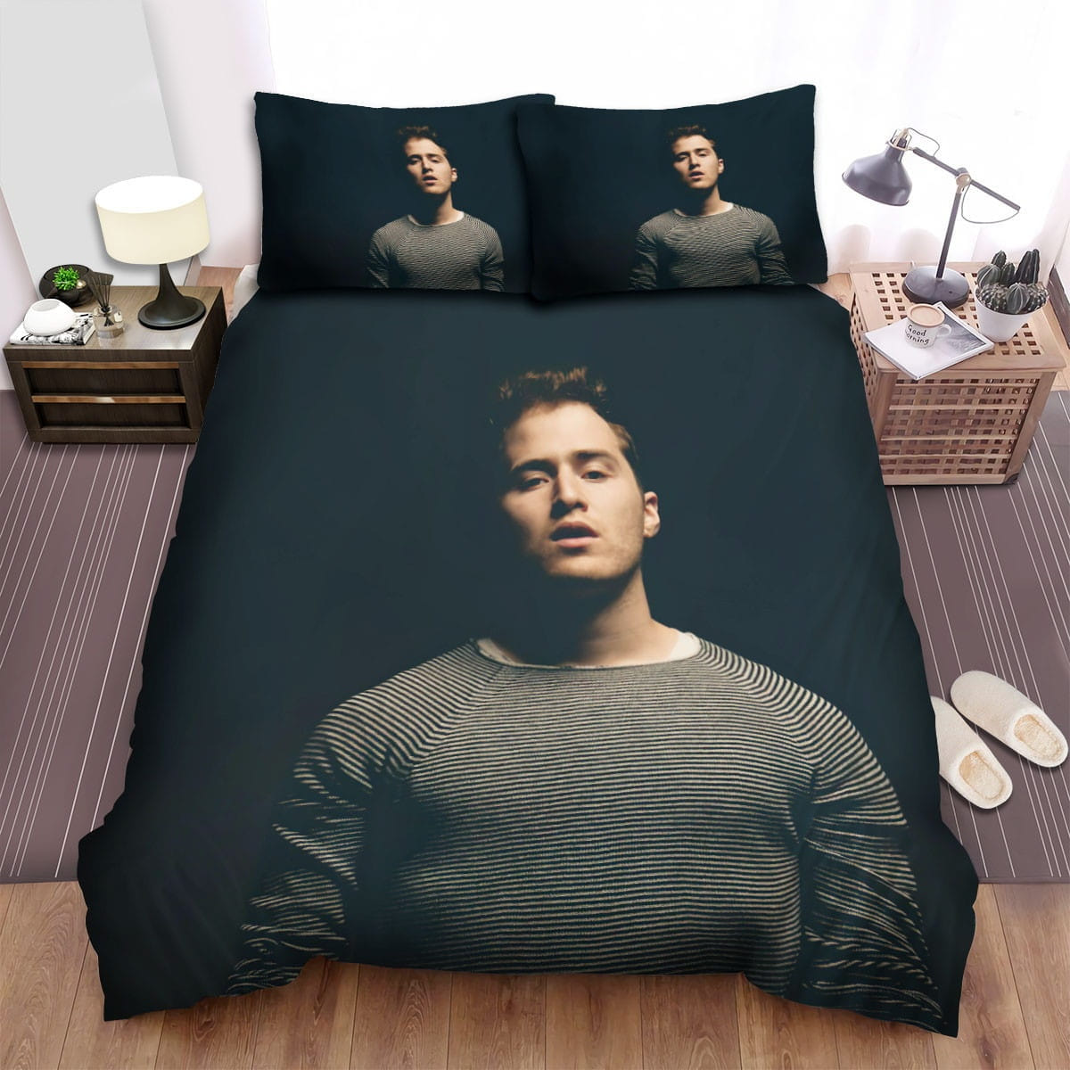 Mike Posner Portrait Bedding Sets, Flatsheet Gift For Christmas, Thanksgiving, Halloween