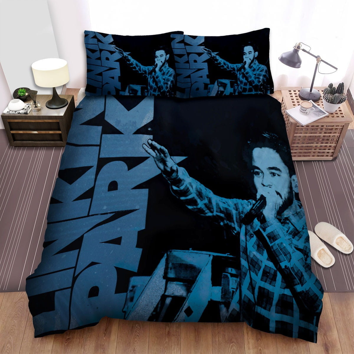 Mike Shinoda Talk Bedding Sets Duvet Cover, Flatsheet, Pillowcases Perfect Gift For Fans