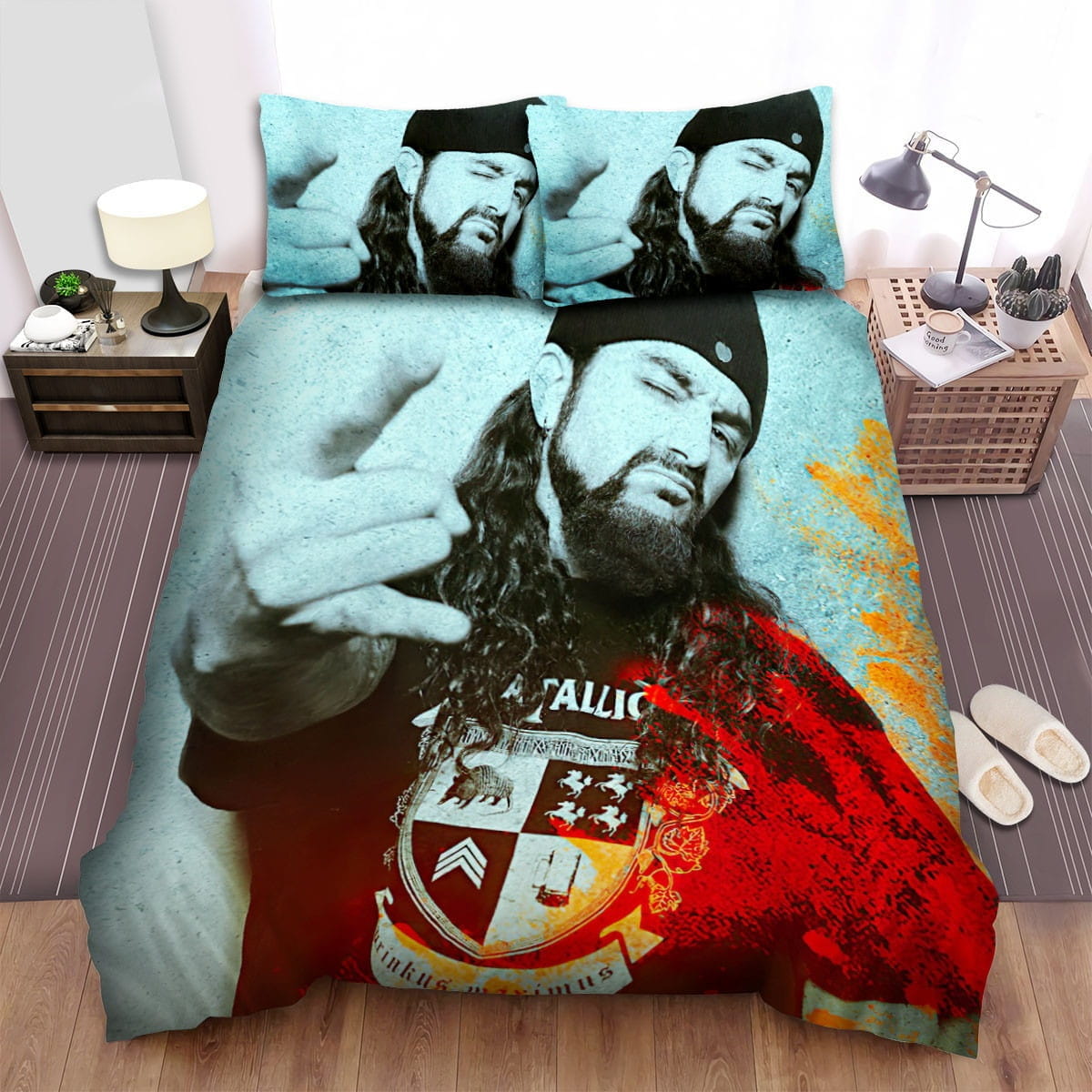 Mike Portnoy Cool Pose Decorative Bedding Sets with Duvet Cover, Flatsheet, Pillowcases