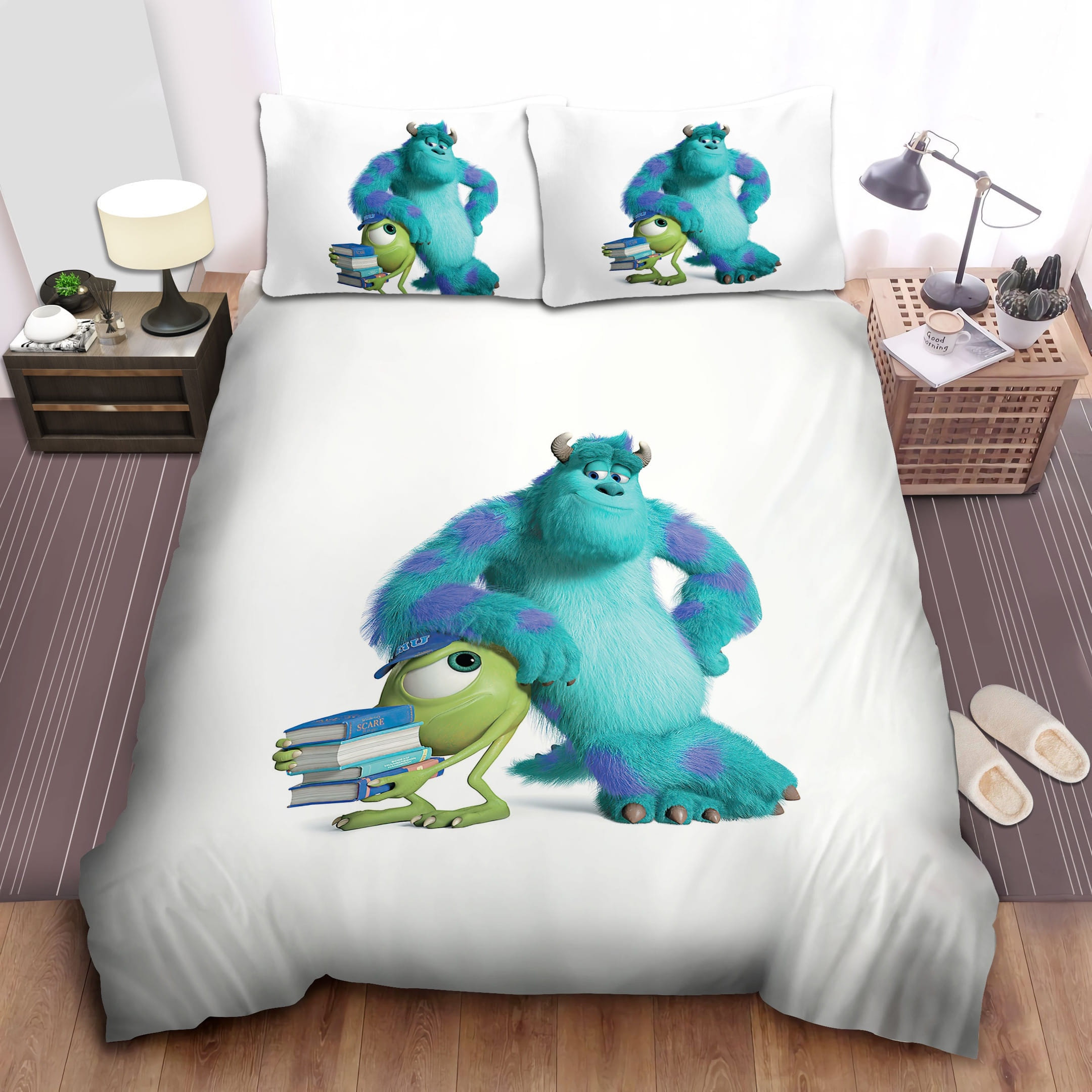 Mike The Bookworm Bedding Sets, Flatsheet Gift For Christmas, Thanksgiving, Halloween