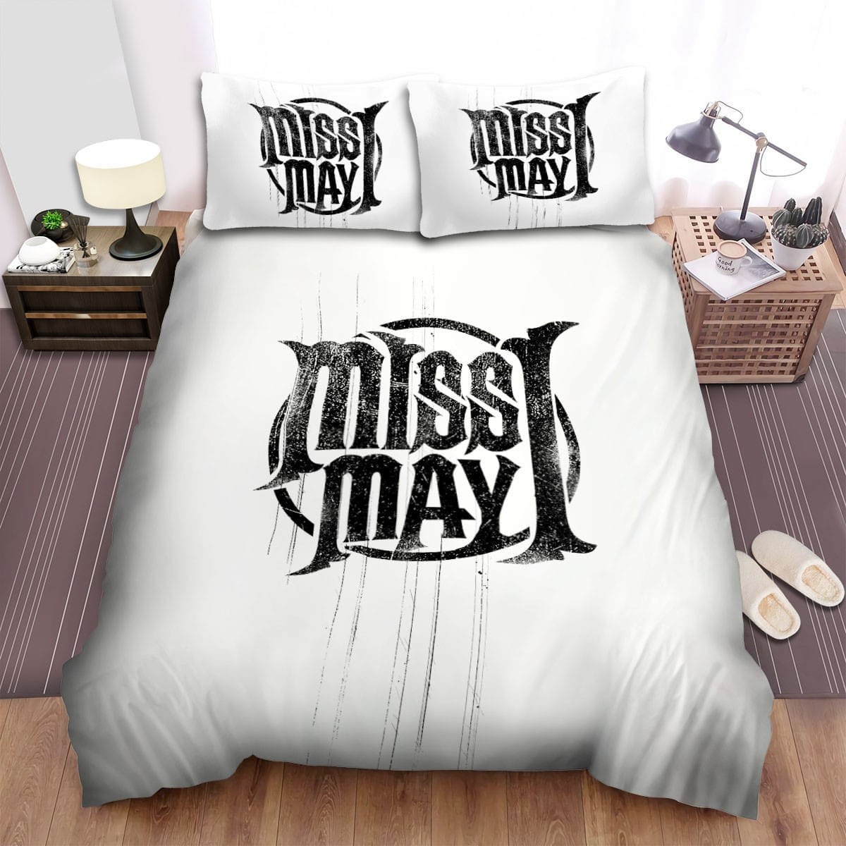 Miss May I Music Logo Bedding Sets Duvet Cover, Flatsheet, Pillowcase For Your Lover