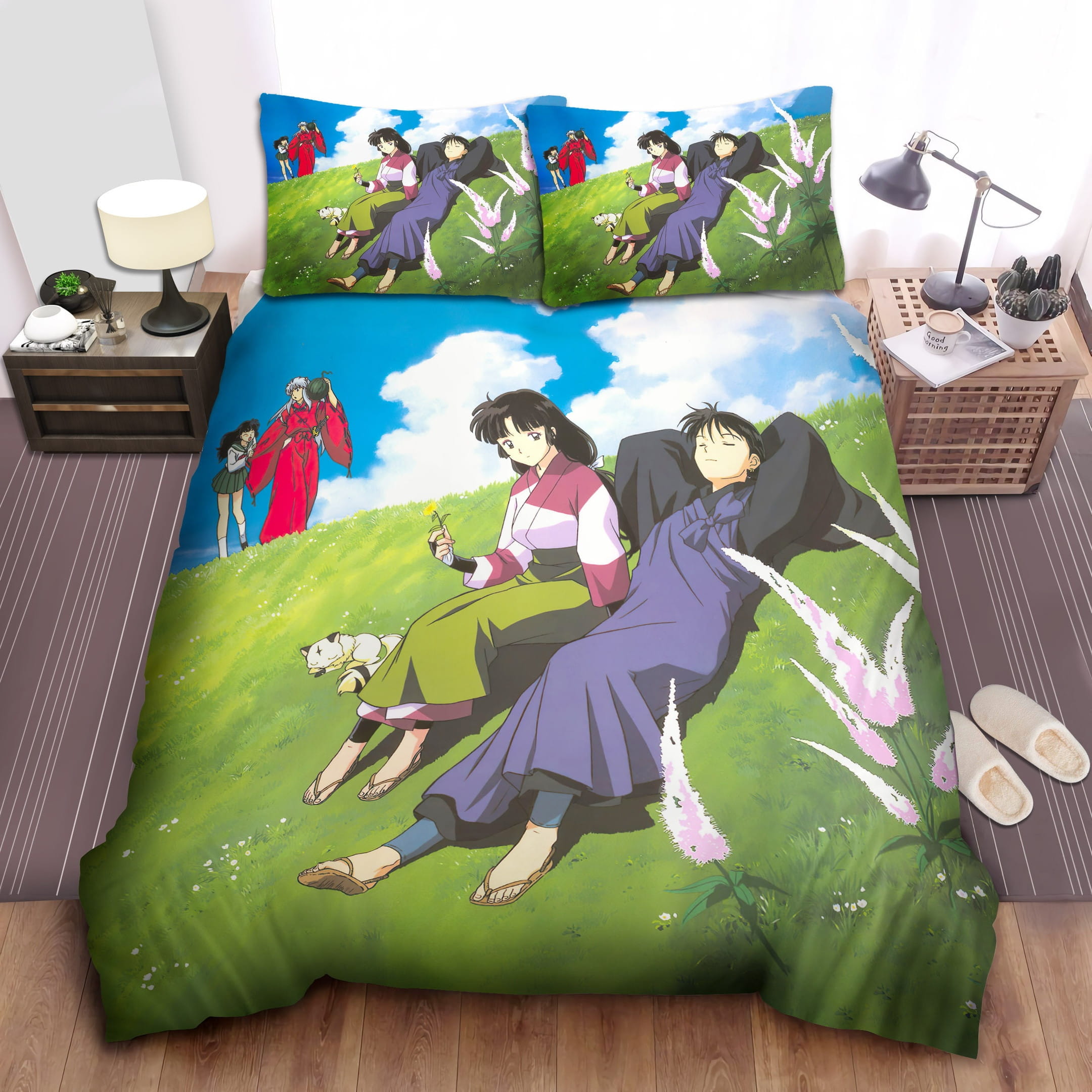 Miroku Sleeping Bedding Sets, Flatsheet Gift For Wife, Husband, Besties