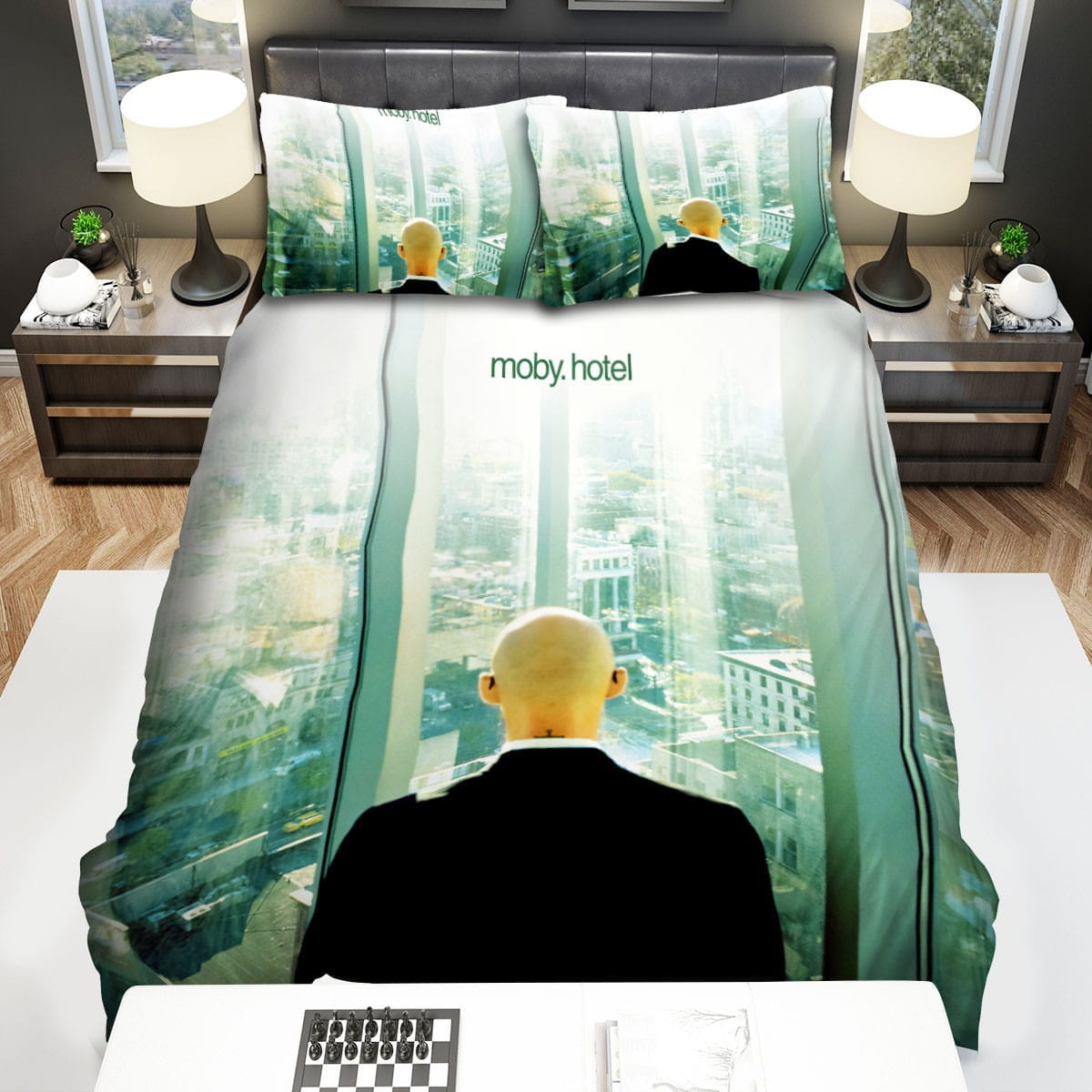 Moby Hotel Album Cover Bedding Sets, Flatsheet Gift For Wife, Husband, Besties