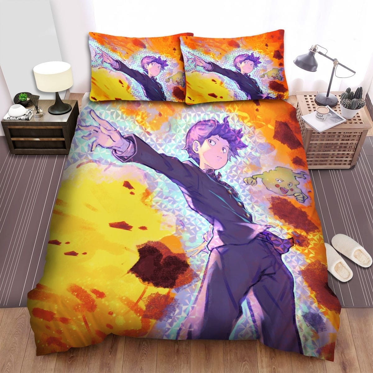 Mob Psycho 100 Bedding Sets Duvet Cover, Flatsheet, Pillowcases For Every Bedroom