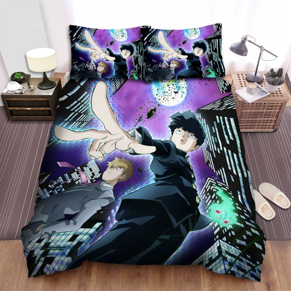 Mob Psycho 100 Anime Bedding Set, Gift For Christmas, Birthday, Thanksgiving