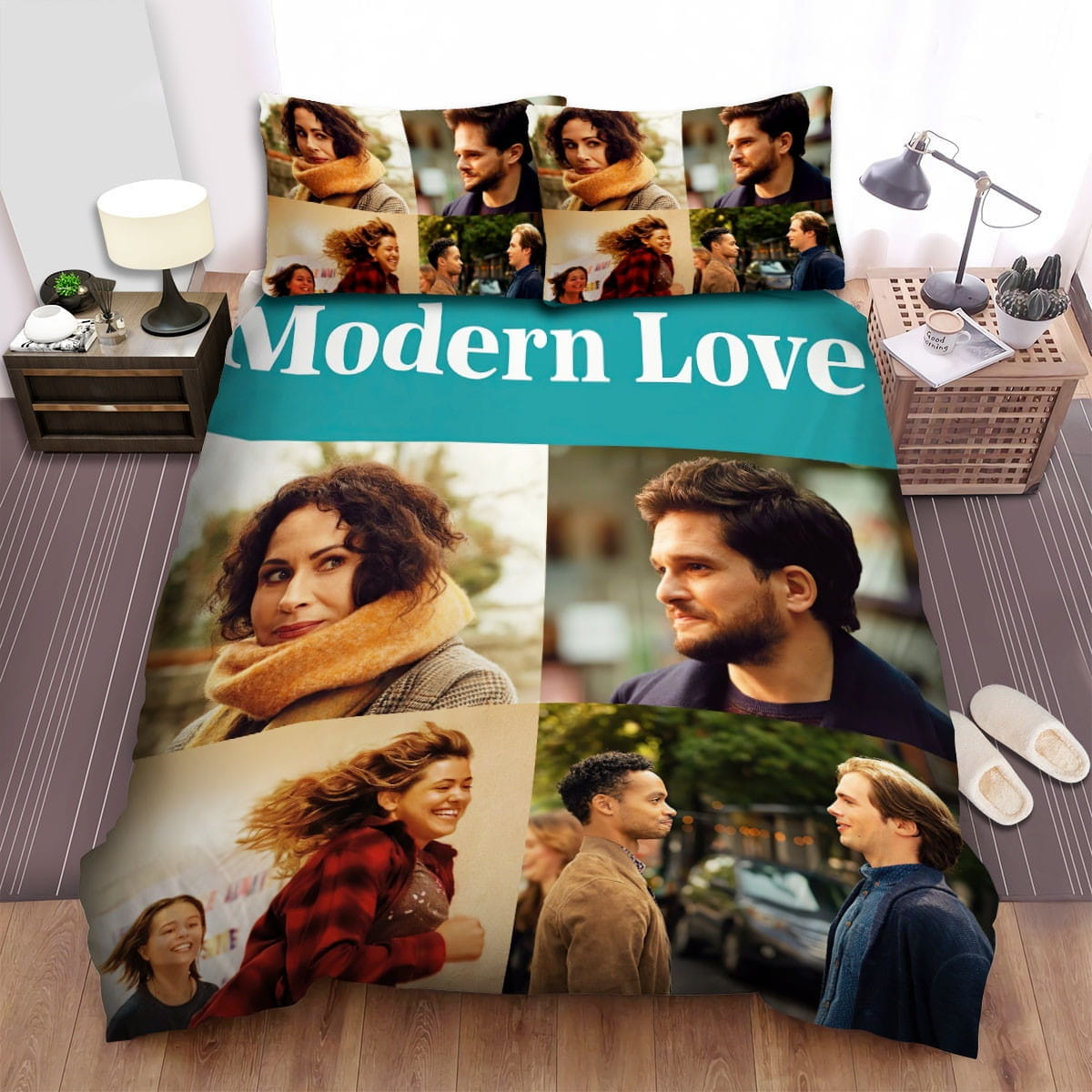 Modern Love Movie Poster 4 Bedding Sets Duvet Cover, Flatsheet, Pillowcase For Your Lover