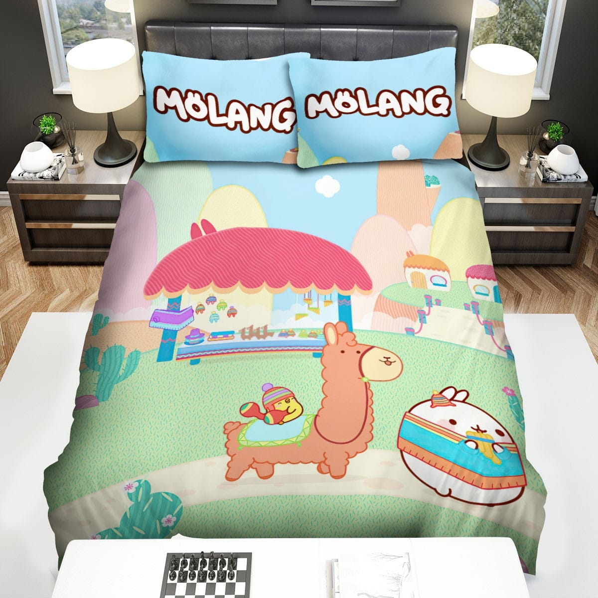 Molang Hangin In Peru Bedding Sets Duvet Cover, Flatsheet, Pillowcases For Every Bedroom
