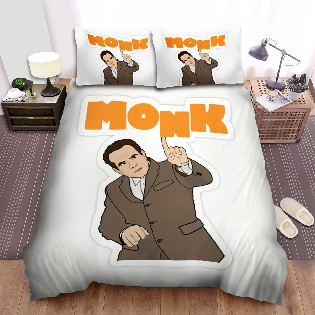Monk Movie Art 1 Bedding Sets, Flatsheet Gift For Wife, Husband, Besties