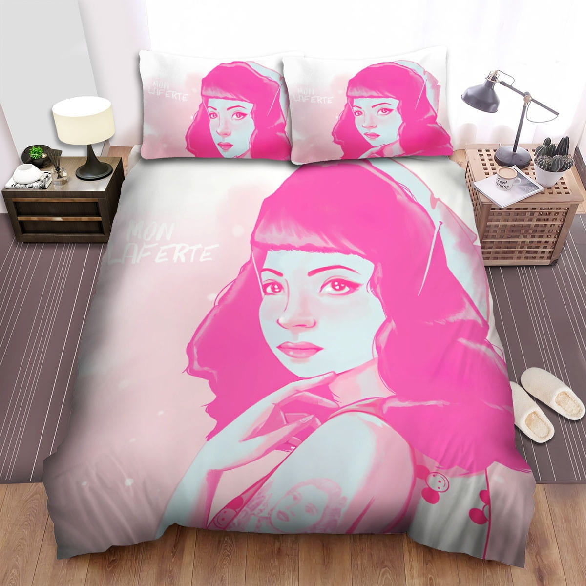 Mon Laferte Pink Bedding Sets Duvet Cover, Flatsheet, Pillowcase For Your Lover