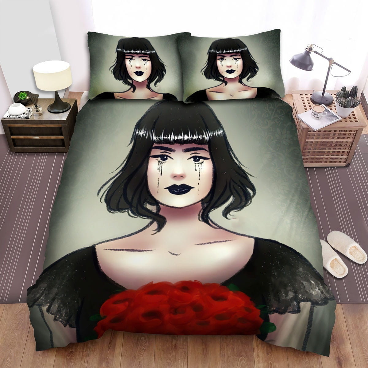 Mon Laferte Painting Art Decorative Bedding Sets with Duvet Cover, Flatsheet, Pillowcases