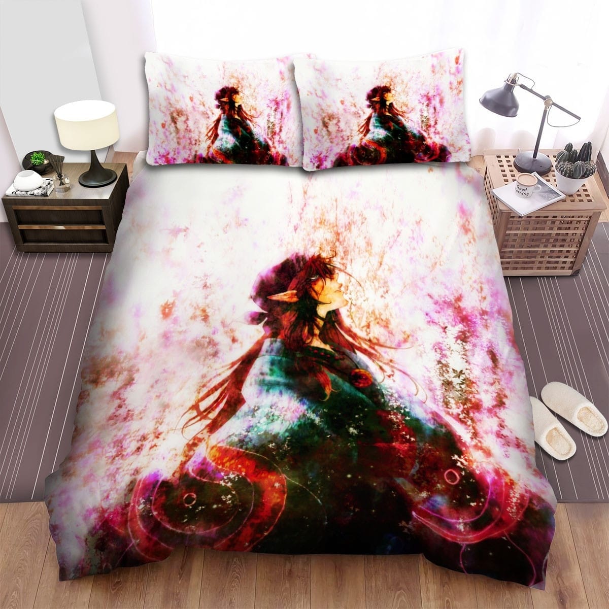 Mononoke Anime Art Decorative Bedding Sets with Duvet Cover, Flatsheet, Pillowcases