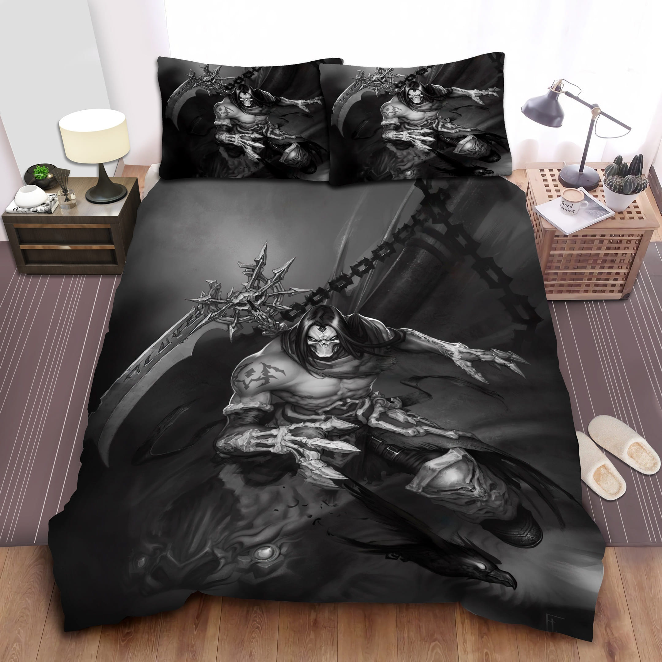 Monochrome Of Death Decorative Bedding Sets with Duvet Cover, Flatsheet, Pillowcases