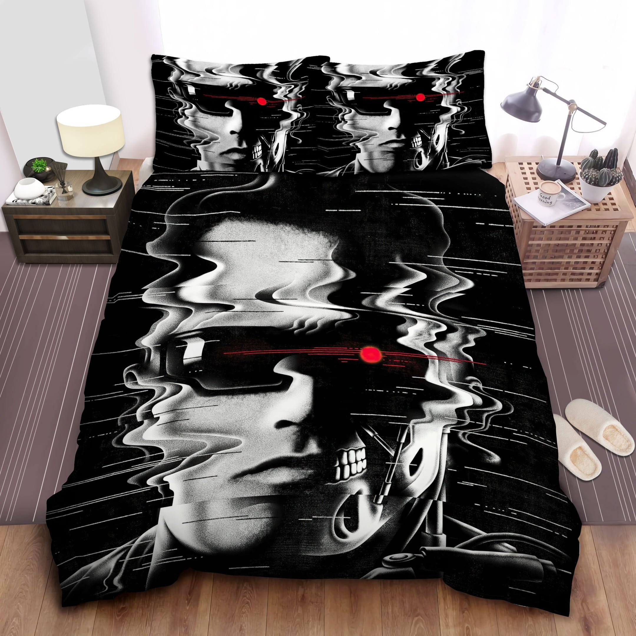Monochrome Of Robot Bedding Sets Duvet Cover, Flatsheet, Pillowcases For Every Bedroom