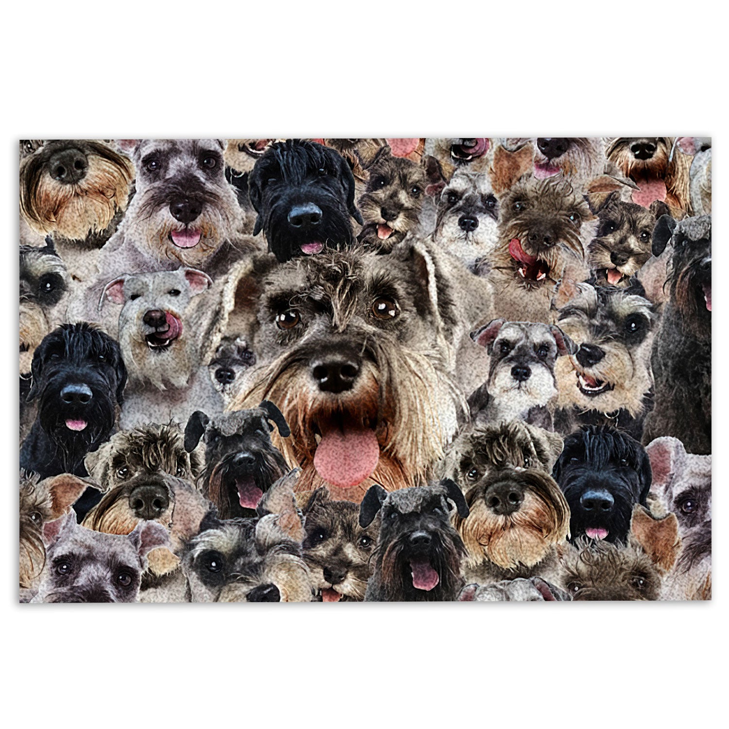 Miniature Schnauzer Rubber Doormat, Funny Miniature Schnauzer Dogs Faces Hope You Like Dog Hair Welcome Doormat, Indoor Outdoor Door Mat, Home Decor
