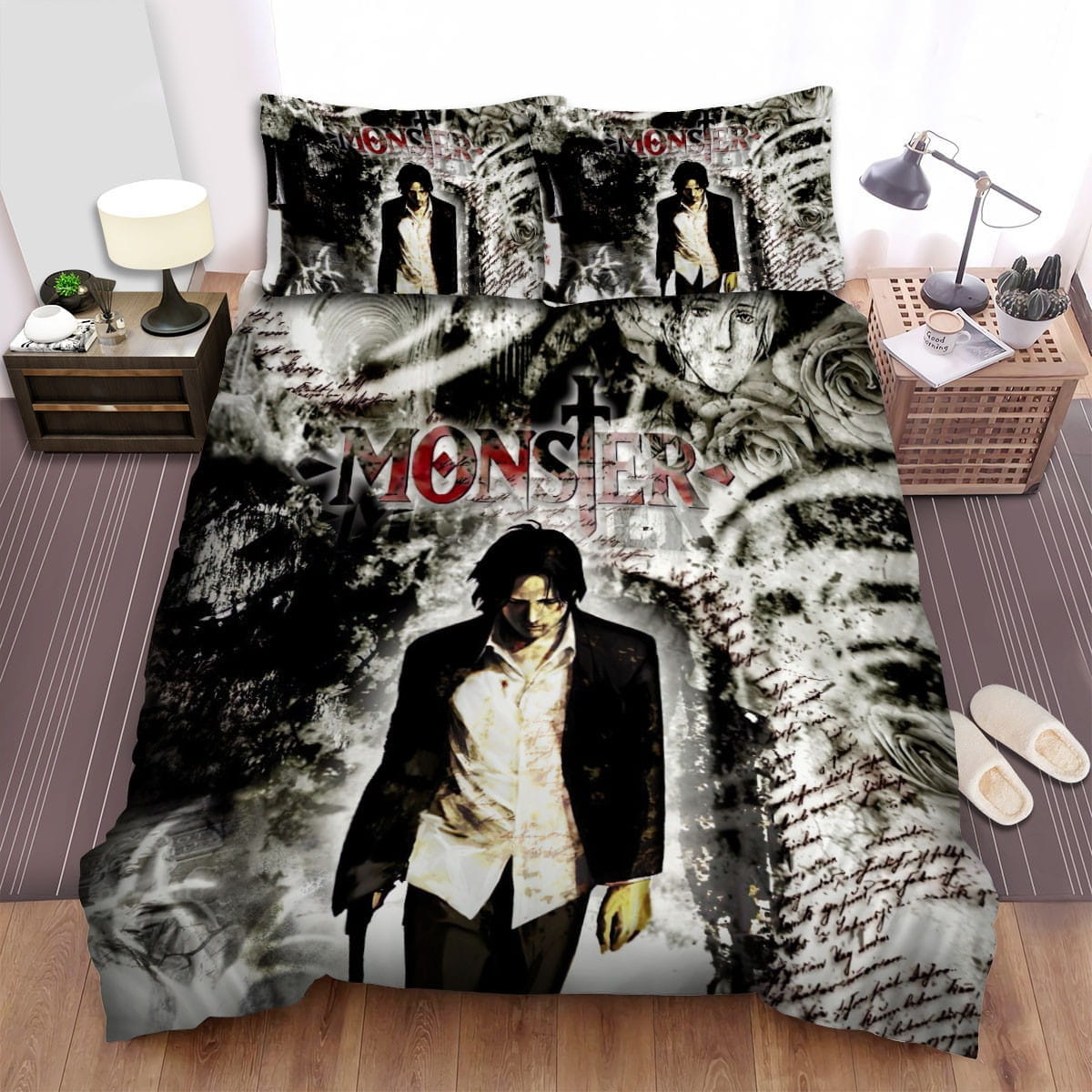 Monster Kenzo Tenma Bedding Set, Gift For Christmas, Birthday, Thanksgiving