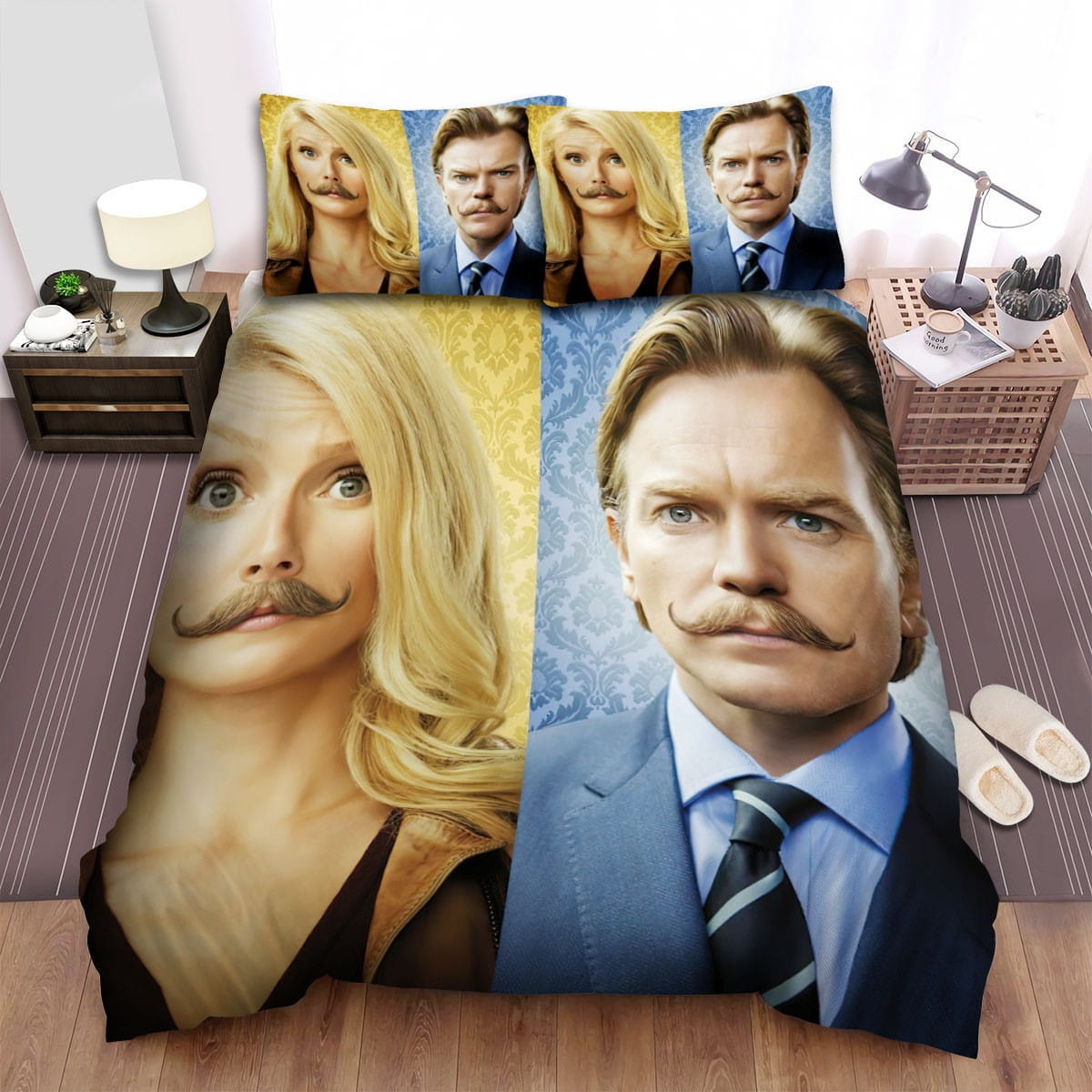 Mortdecai Movie Poster 3 Bedding Set, Gift For Christmas, Birthday, Thanksgiving