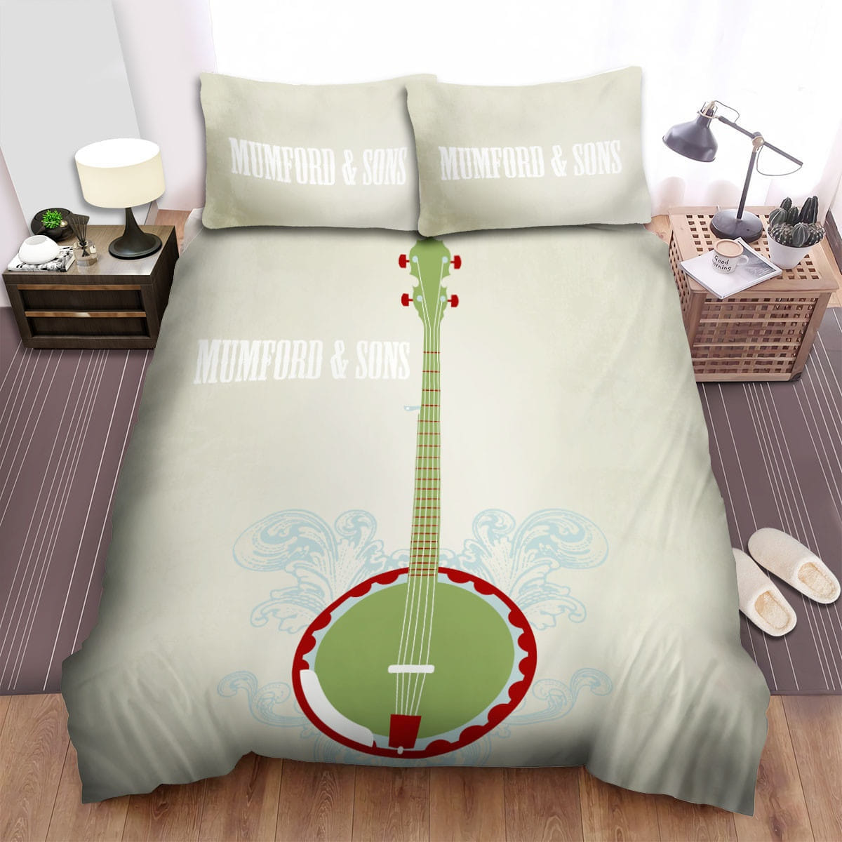 Mumford & Sons Solo Guitar Bedding Sets Duvet Cover, Flatsheet, Pillowcases Perfect Gift For Fans