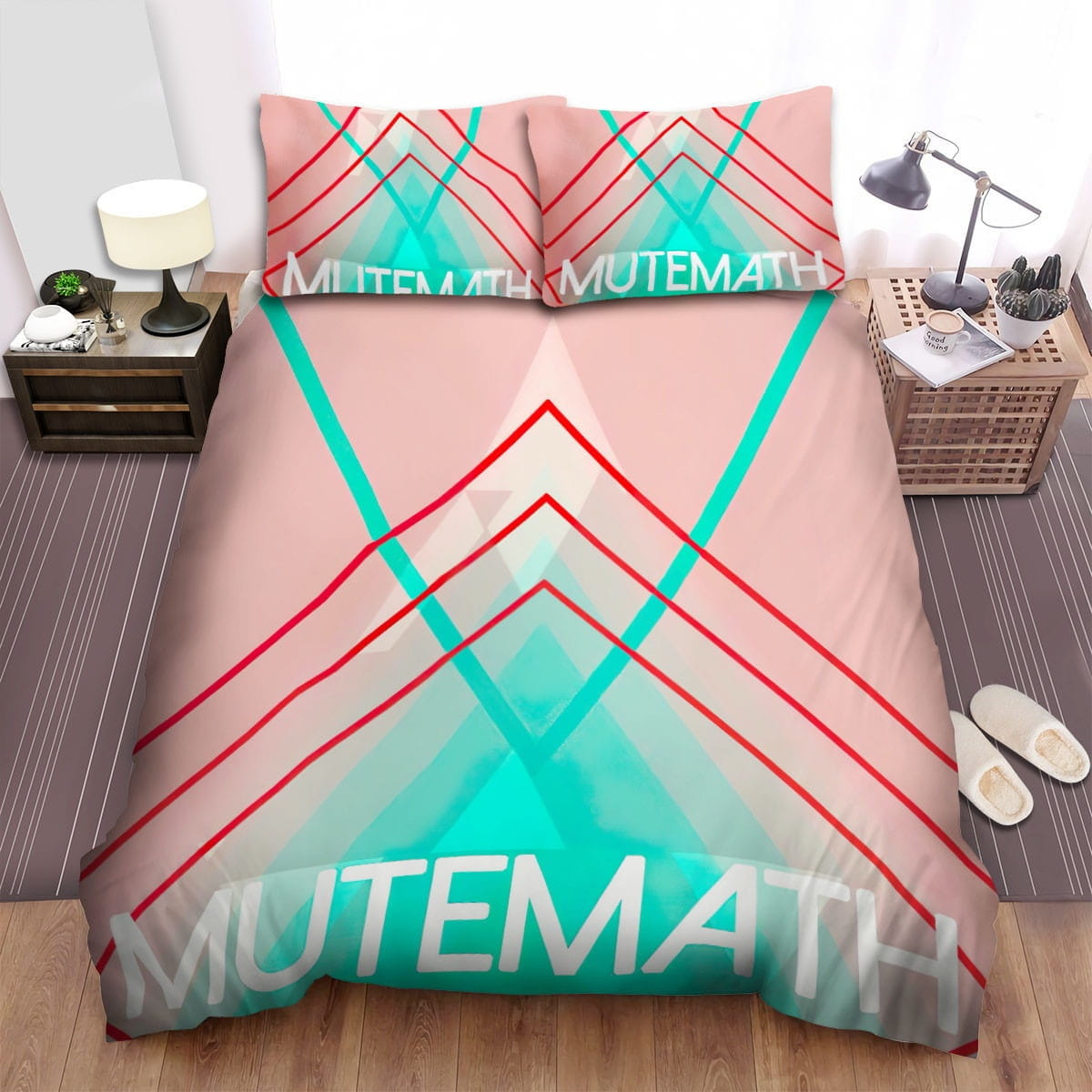 Mutemath Triangle Bedding Sets Duvet Cover, Flatsheet, Pillowcases Perfect Gift For Fans