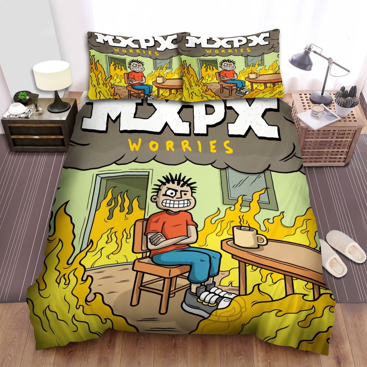Mxpx Worries Bedding Sets, Flatsheet Gift For Wife, Husband, Besties