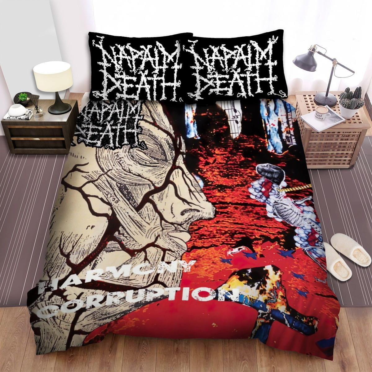 Napalm Death Co Bedding Sets, Flatsheet Gift For Christmas, Thanksgiving, Halloween