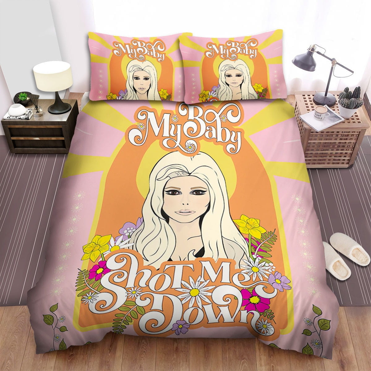 Nancy Sinatra Green Decorative Bedding Sets with Duvet Cover, Flatsheet, Pillowcases