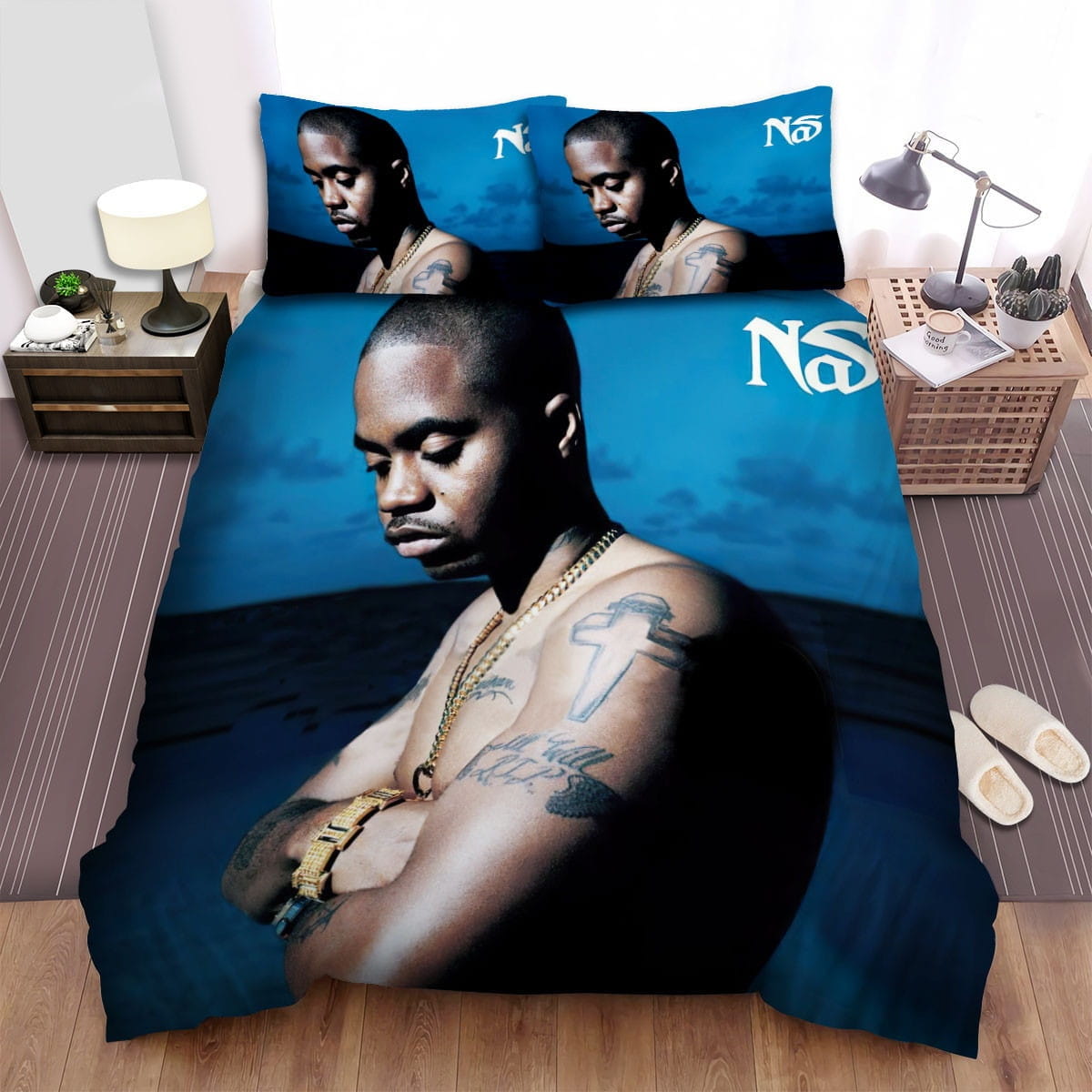 Nas Ir Jones Barebacked Decorative Bedding Sets with Duvet Cover, Flatsheet, Pillowcases