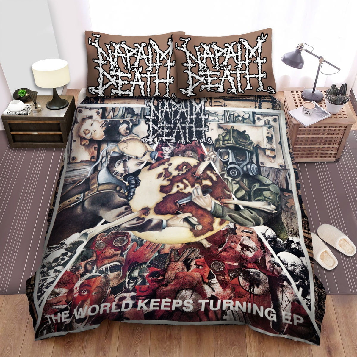 Napalm Death Co Decorative Bedding Sets with Duvet Cover, Flatsheet, Pillowcases