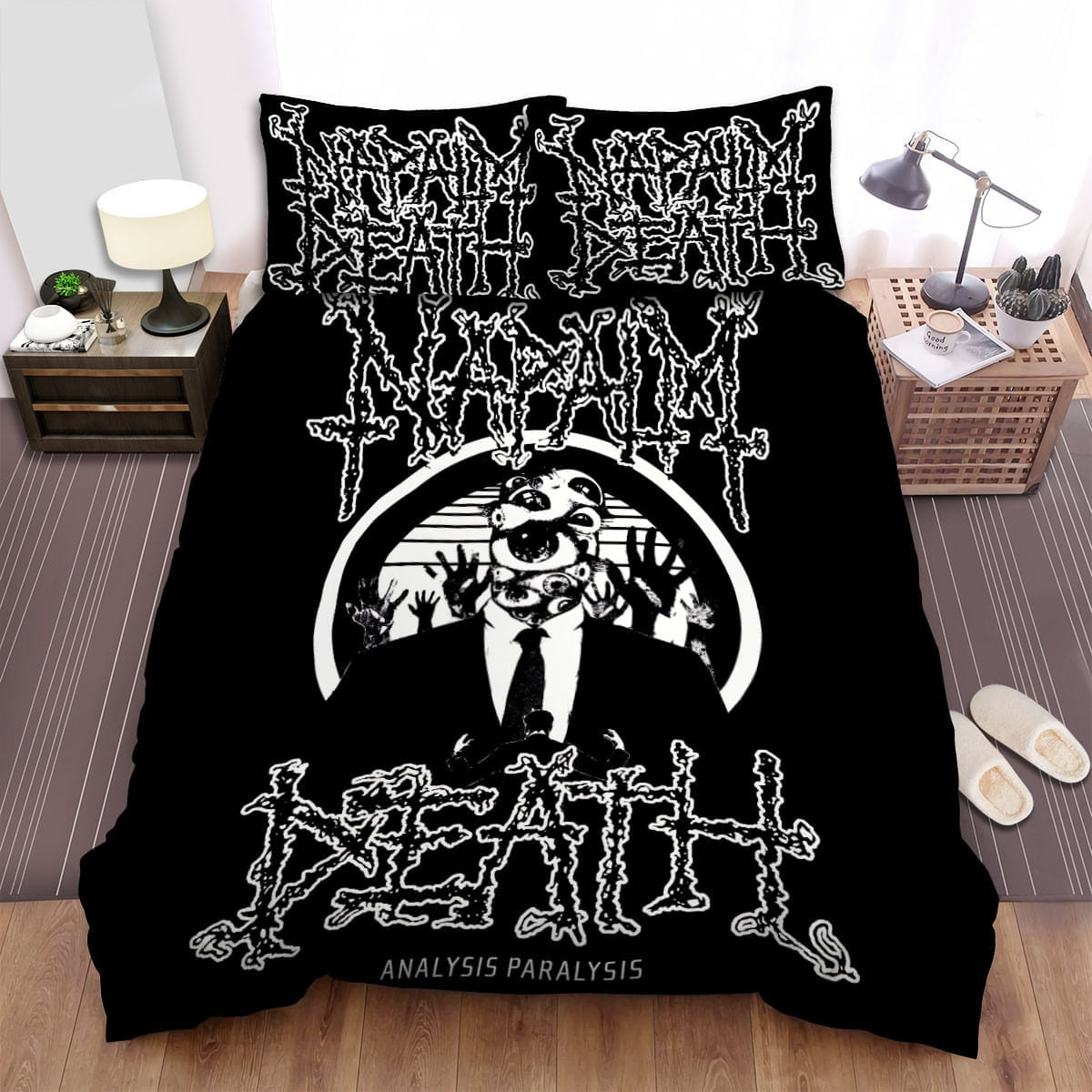 Napalm Death Cover Art Bedding Sets Duvet Cover, Flatsheet, Pillowcases Perfect Gift For Fans