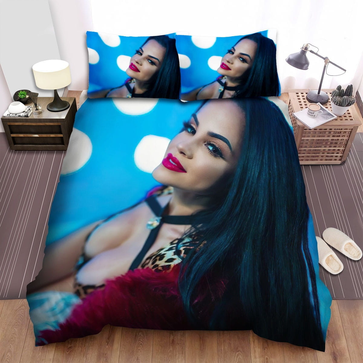 Natti Natasha Reflect Bedding Set, Gift For Christmas, Birthday, Thanksgiving