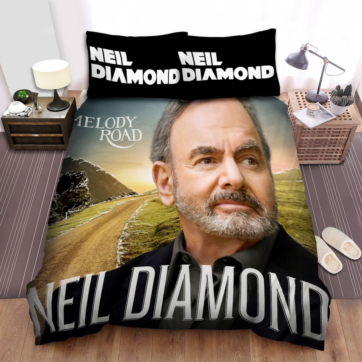 Neil Diamond Melody Road Bedding Sets, Flatsheet Gift For Christmas, Thanksgiving, Halloween