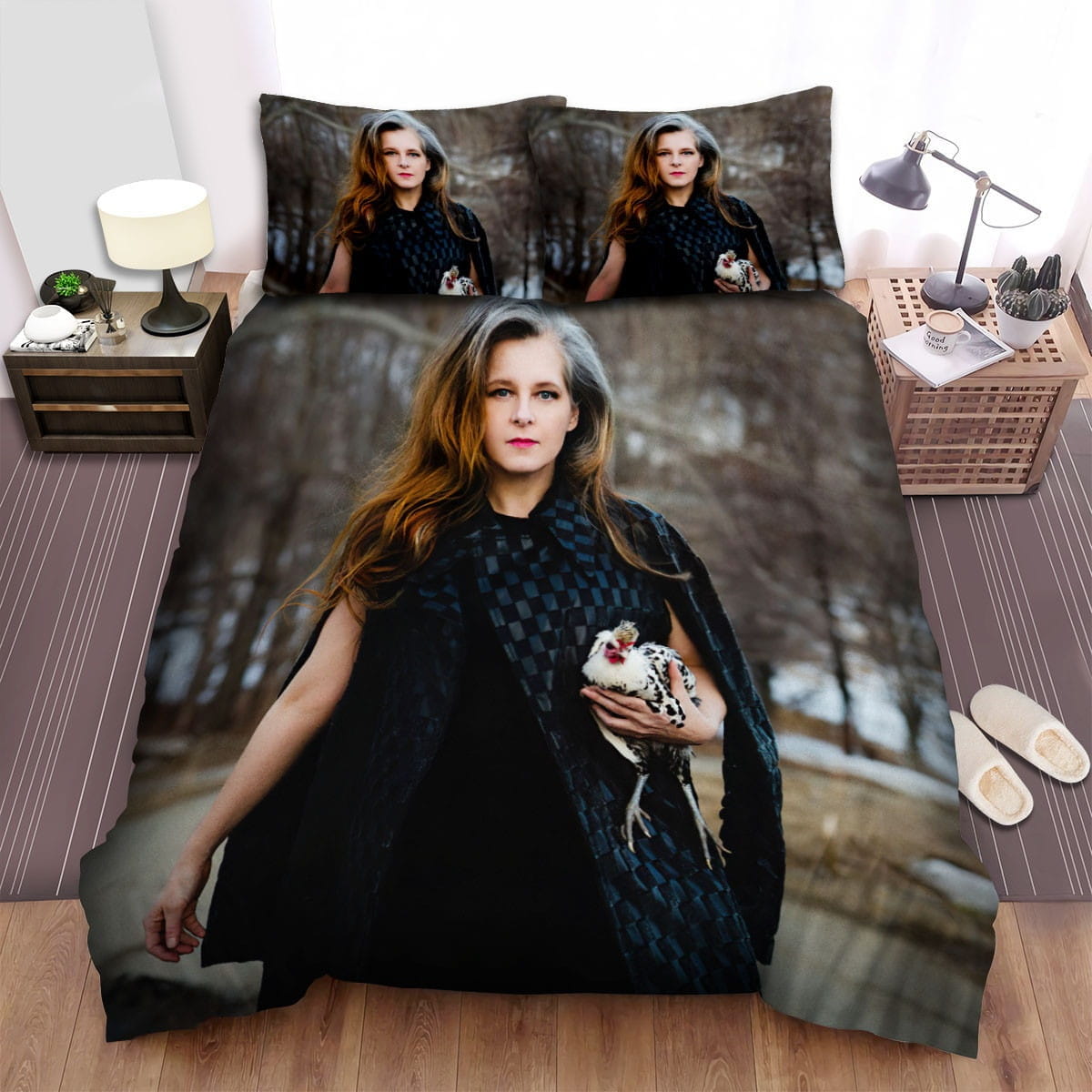 Neko Case And Chicken Bedding Sets Duvet Cover, Flatsheet, Pillowcase For Your Lover