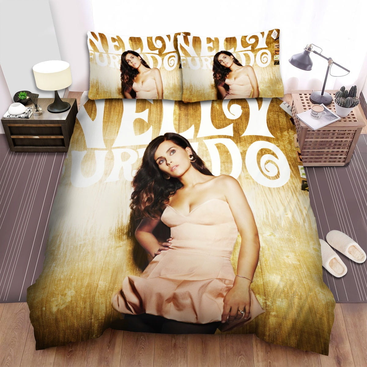 Nelly Furtado Mi Plan Decorative Bedding Sets with Duvet Cover, Flatsheet, Pillowcases
