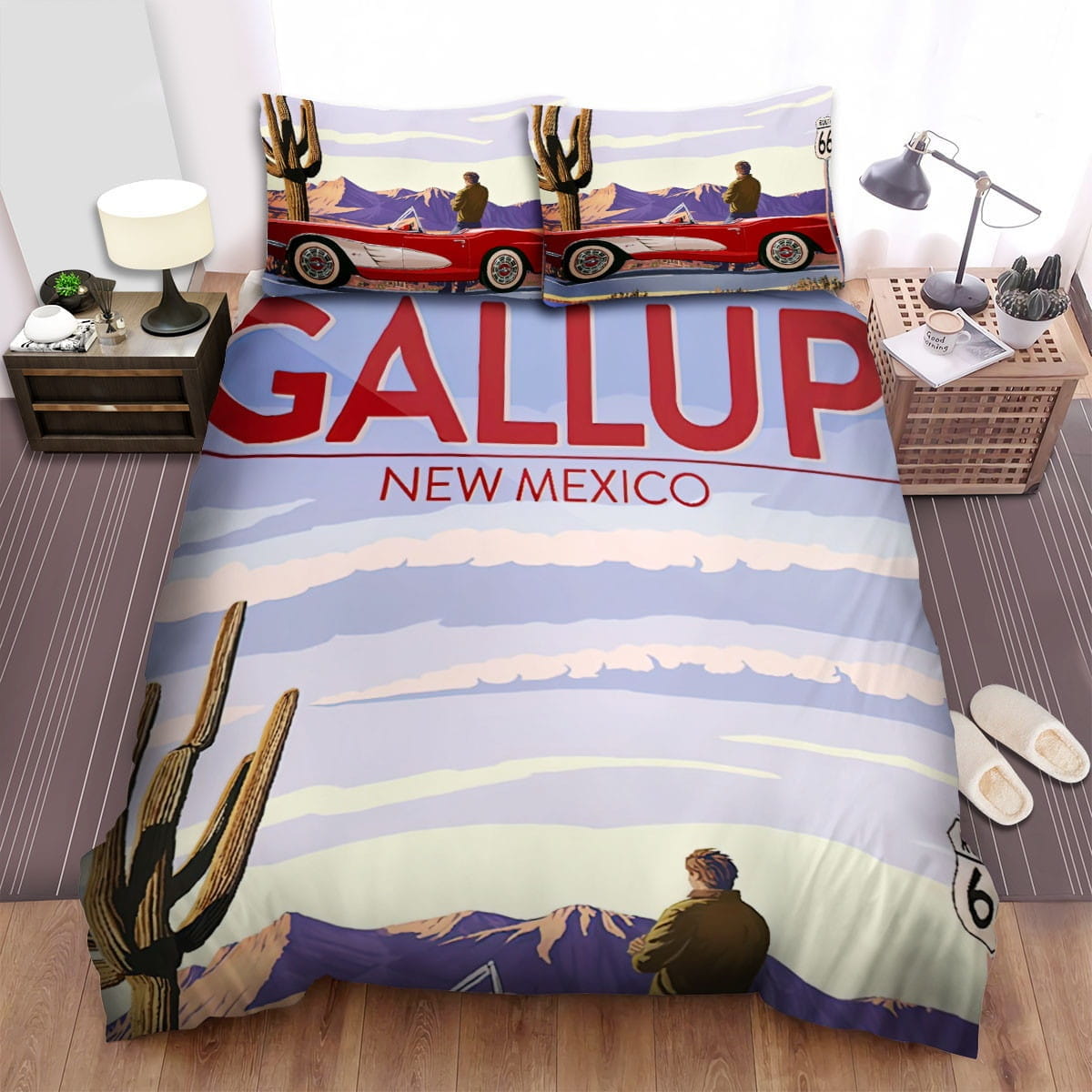 New Mexico The Mother Road Bedding Sets Duvet Cover, Flatsheet, Pillowcases Perfect Gift For Fans