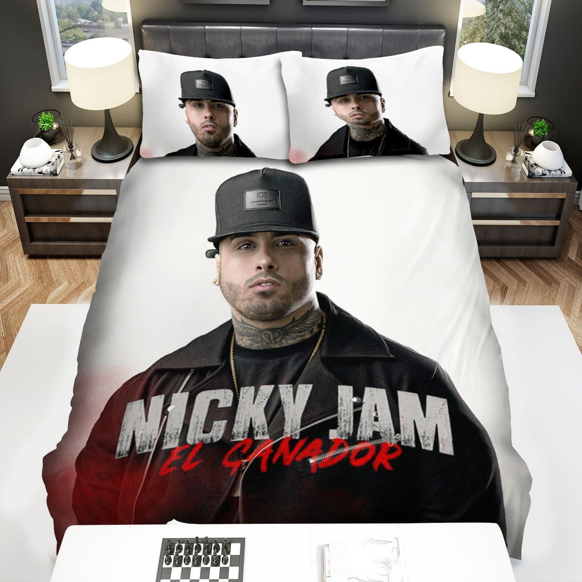 Nicky Jam Decorative Bedding Sets with Duvet Cover, Flatsheet, Pillowcases