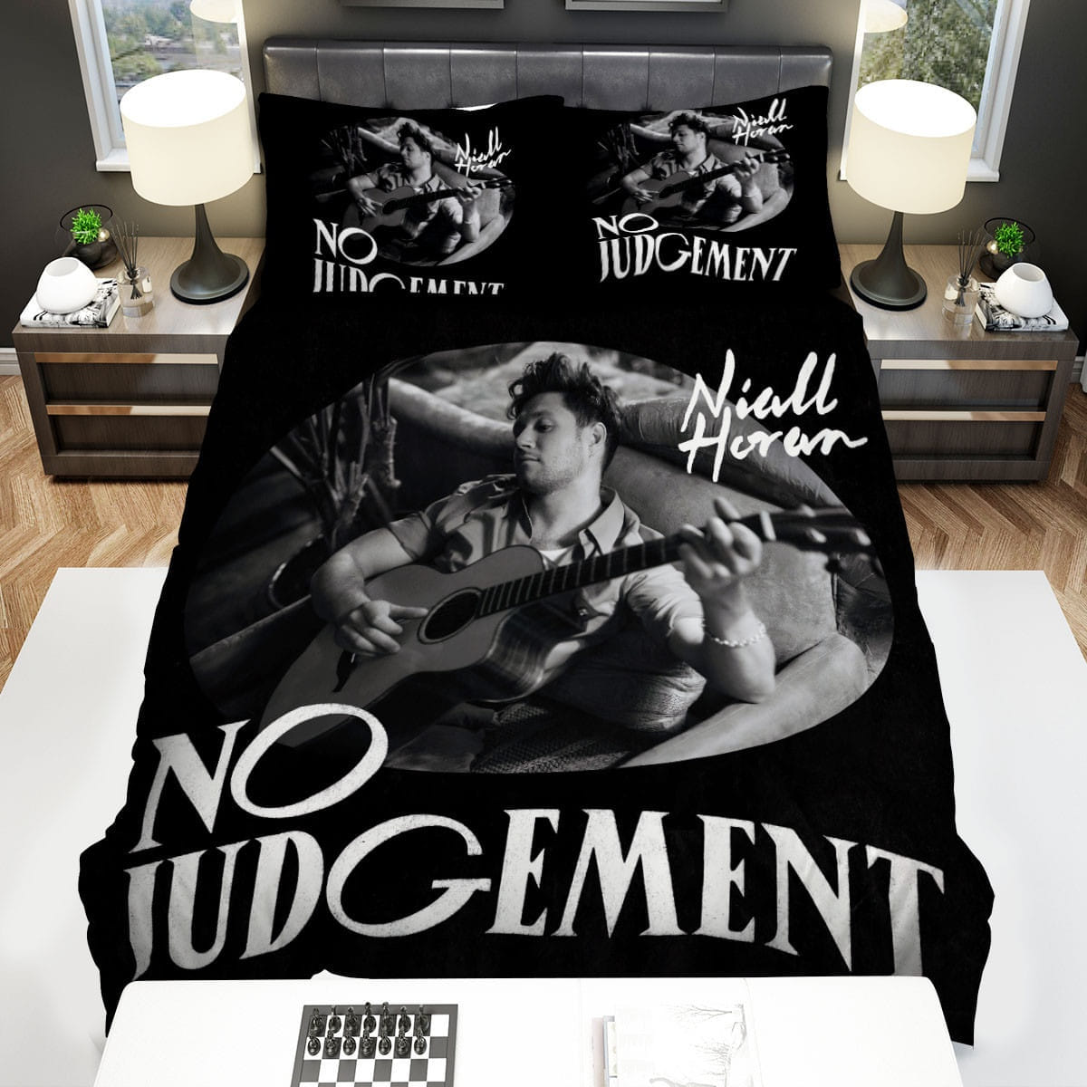 Niall Horan No Judgment Bedding Sets Duvet Cover, Flatsheet, Pillowcases Perfect Gift For Fans
