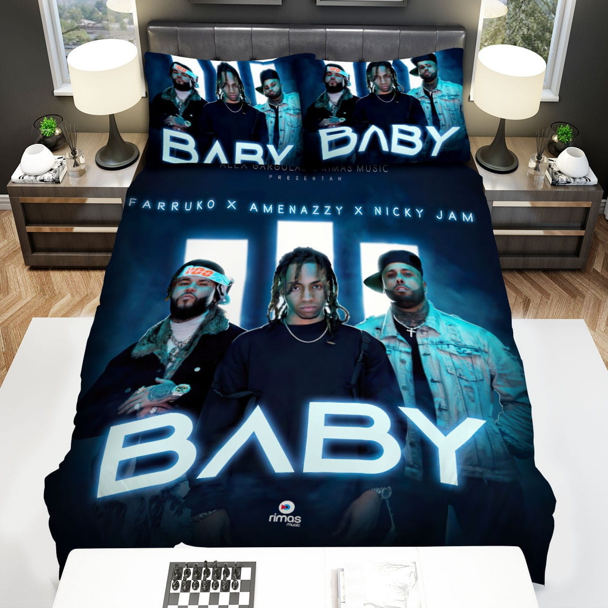 Nicky Jam Baby Bedding Sets Duvet Cover, Flatsheet, Pillowcases Perfect Gift For Fans