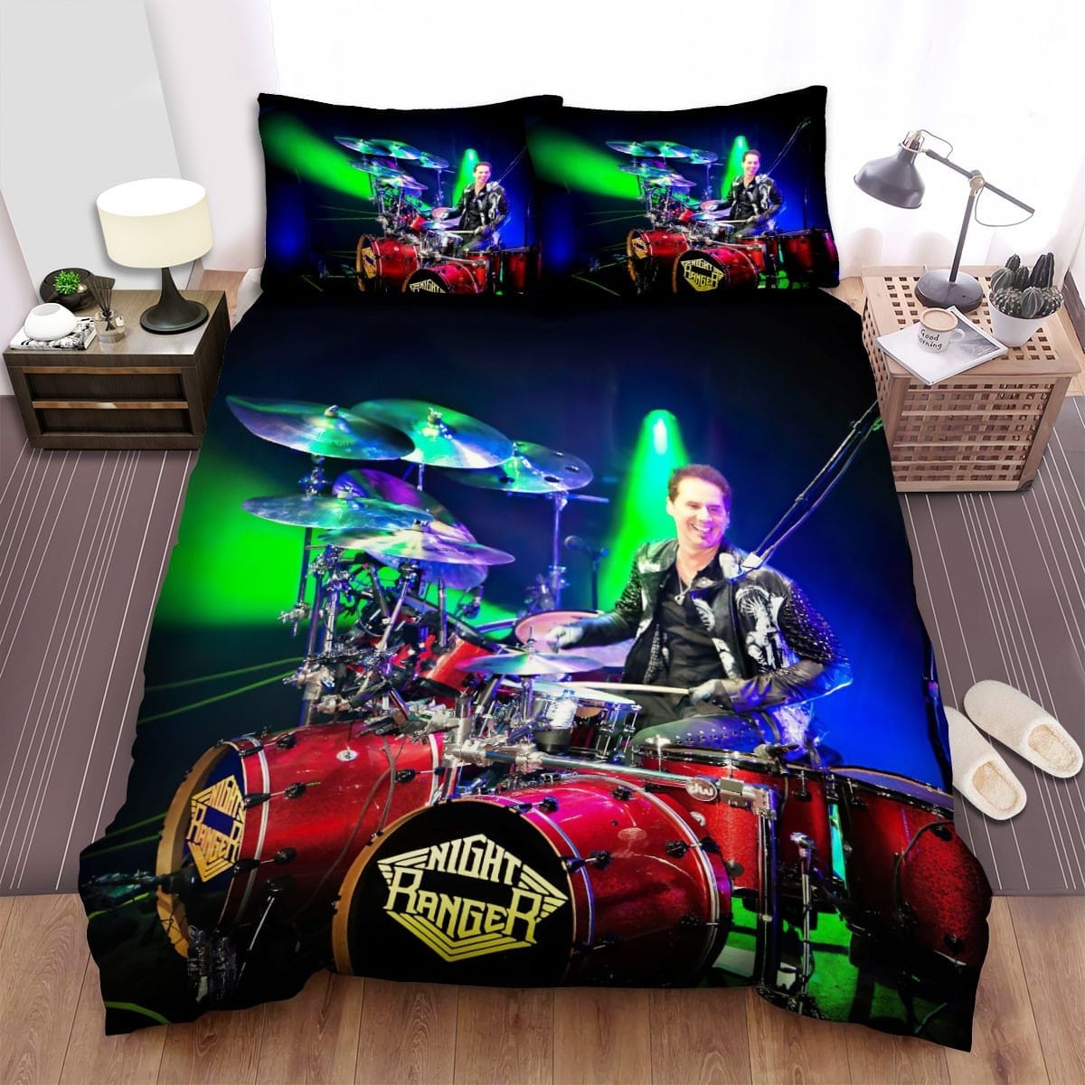 Night Ranger Drummer Bedding Sets, Flatsheet Gift For Wife, Husband, Besties