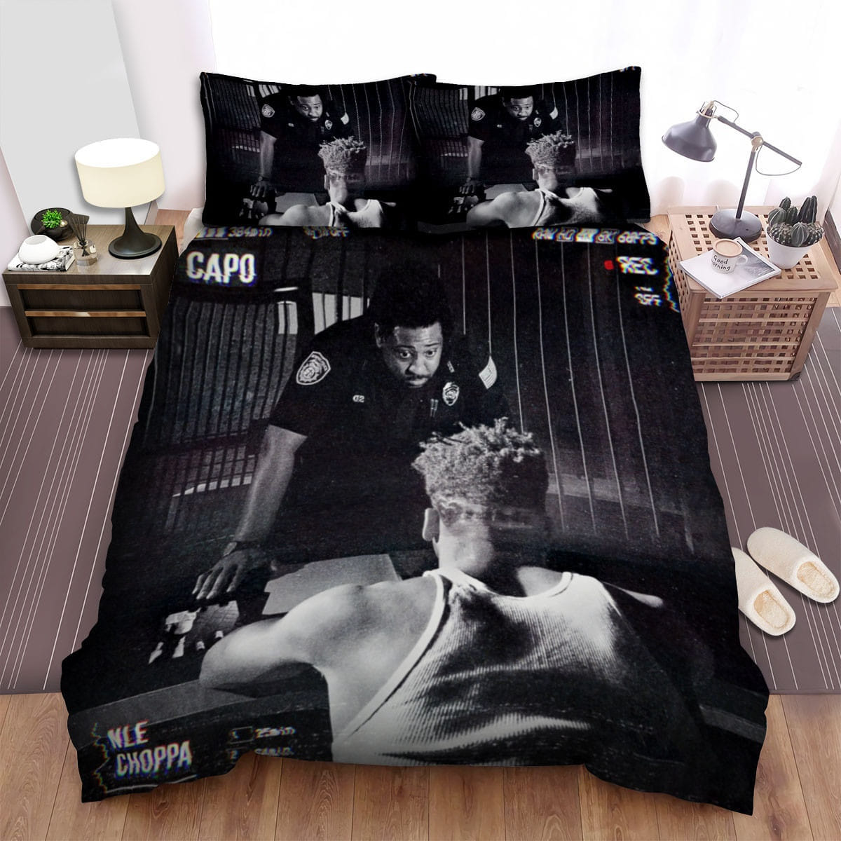 Nle Choppa Capo Bedding Sets, Flatsheet Gift For Christmas, Thanksgiving, Halloween