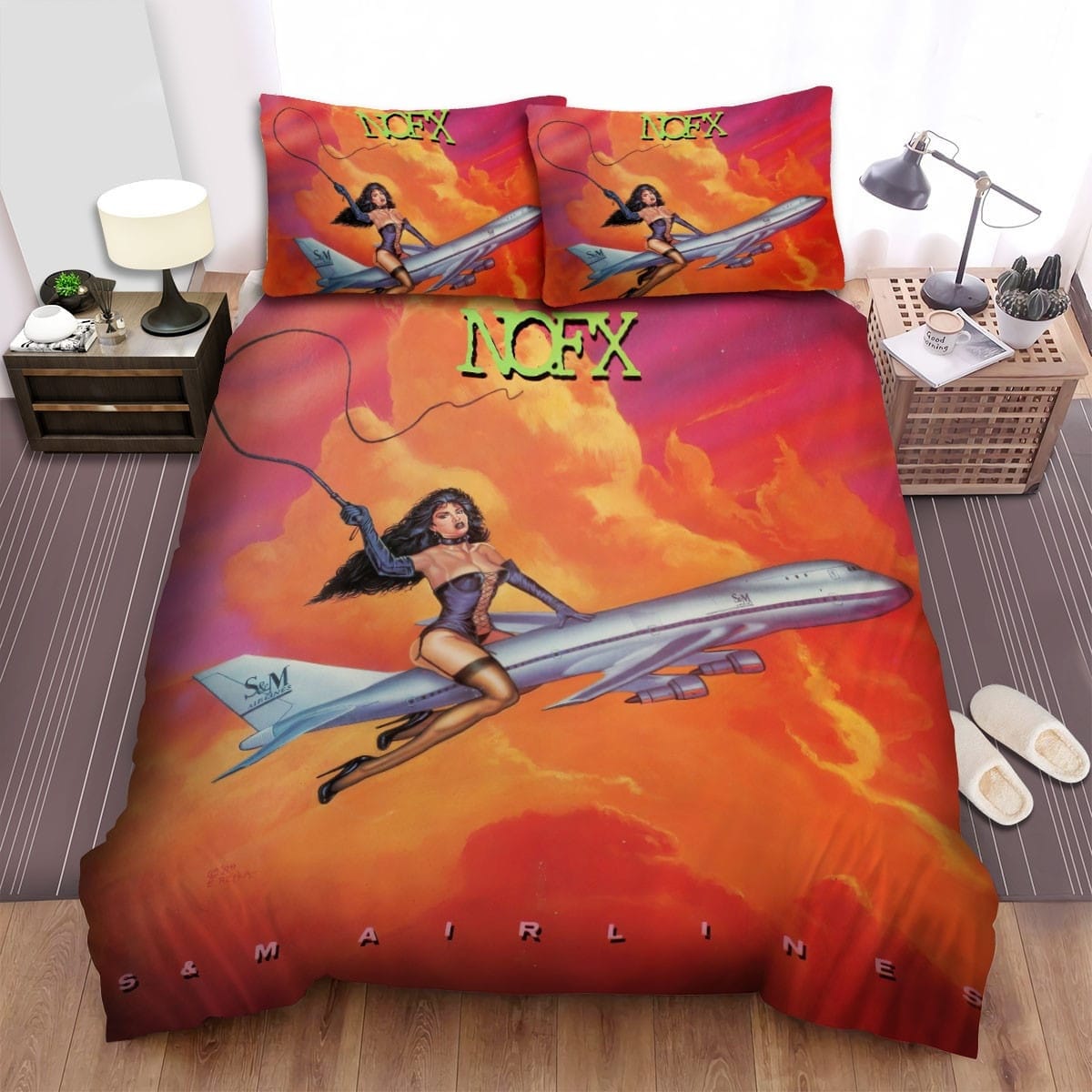 Nofx S&M Airlines Bedding Sets, Flatsheet Gift For Christmas, Thanksgiving, Halloween