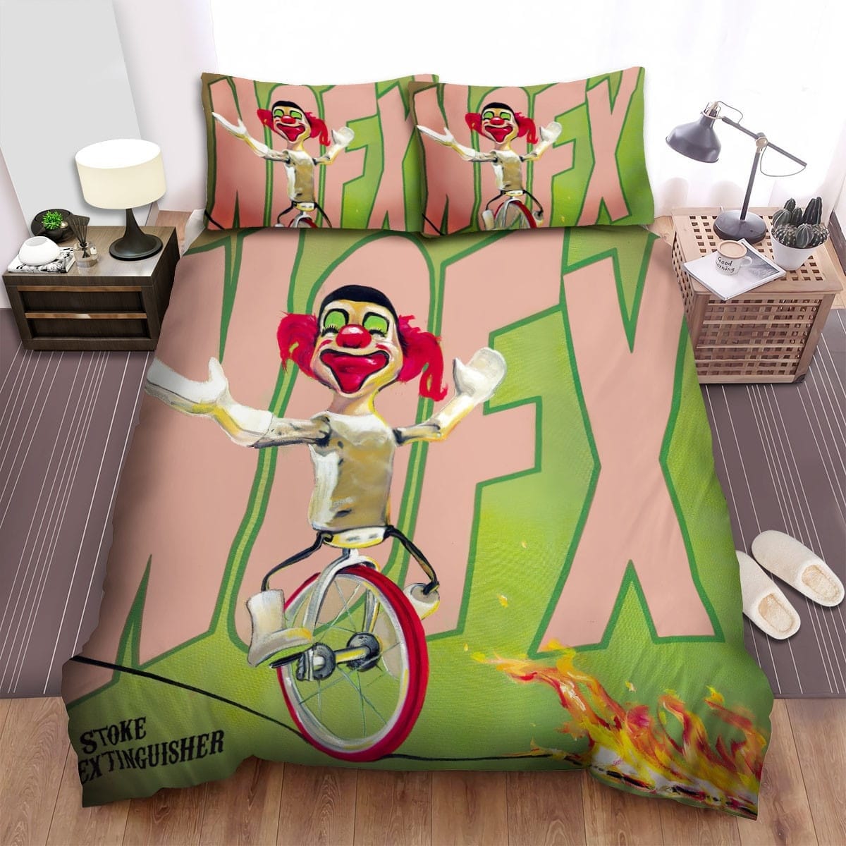 Nofx Stoke Extinguisher Bedding Sets, Flatsheet Gift For Christmas, Thanksgiving, Halloween