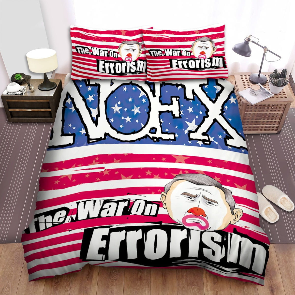 Nofx The War On Errorism Decorative Bedding Sets with Duvet Cover, Flatsheet, Pillowcases