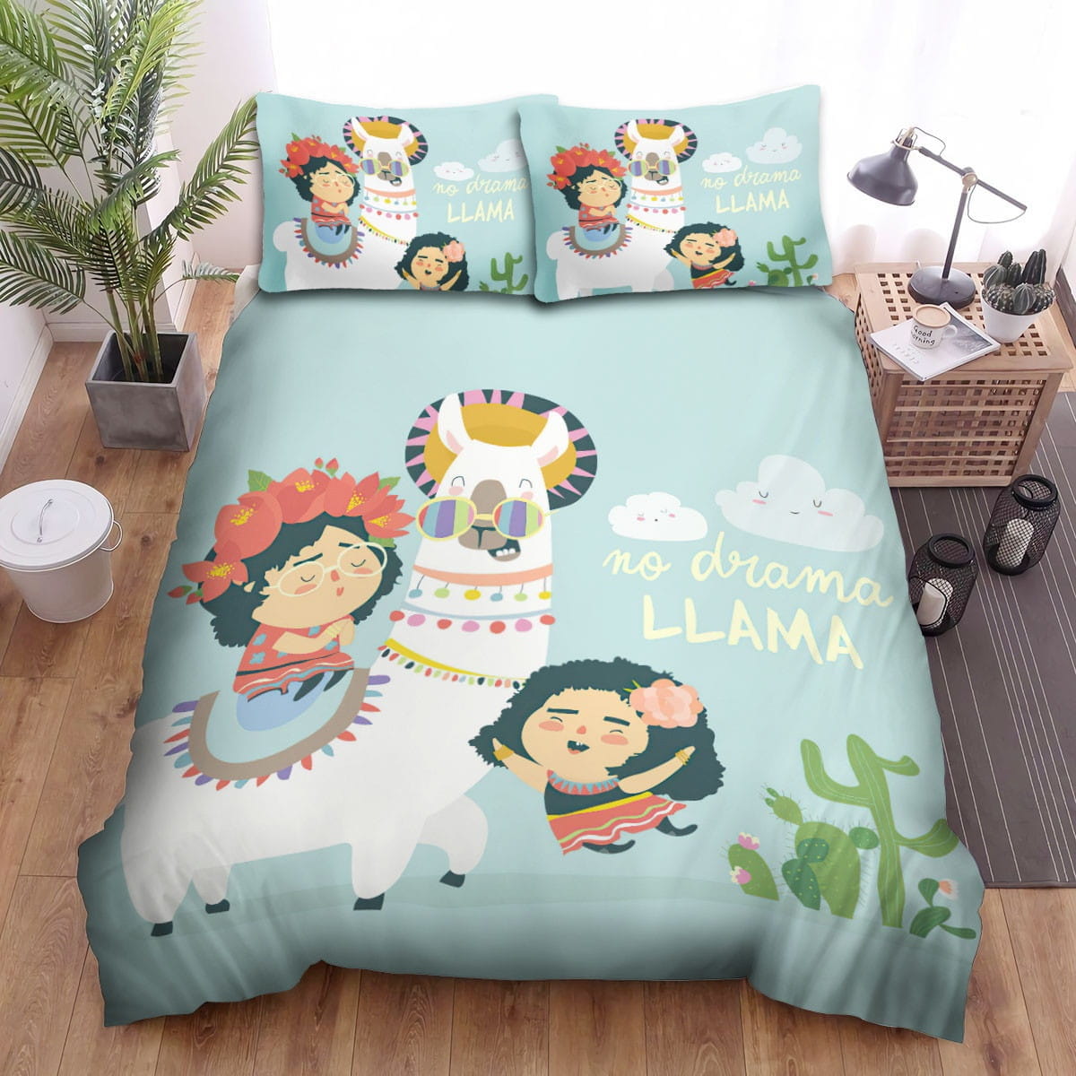 No More Drama My Llama Bedding Sets, Flatsheet Gift For Wife, Husband, Besties