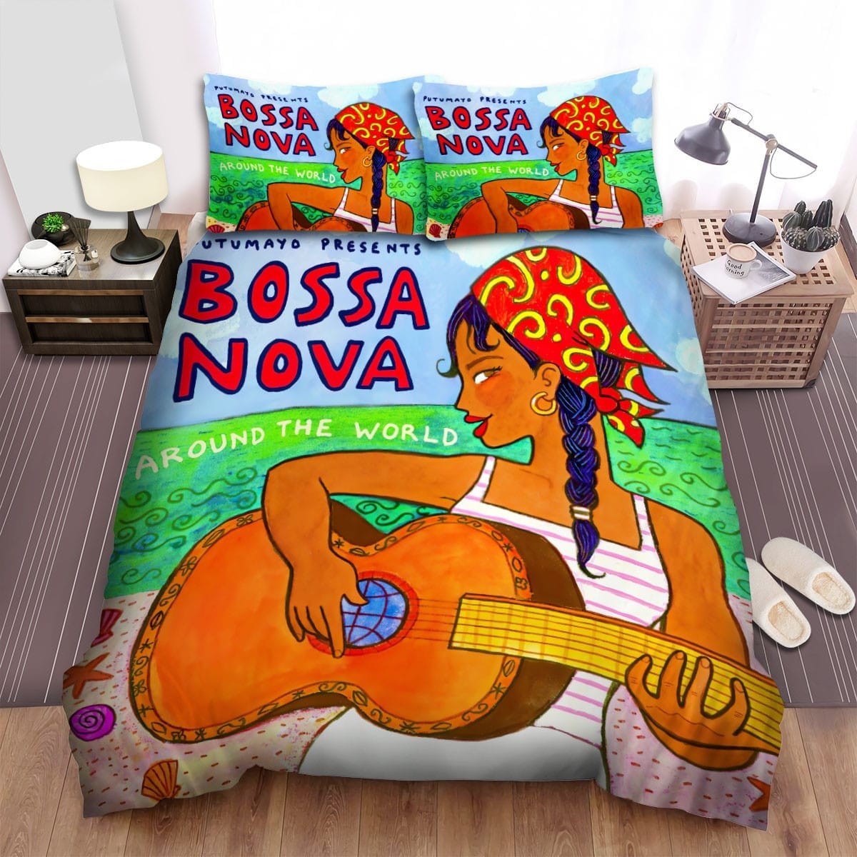 Nova Band Girl With Guitar Bedding Sets, Flatsheet Gift For Wife, Husband, Besties