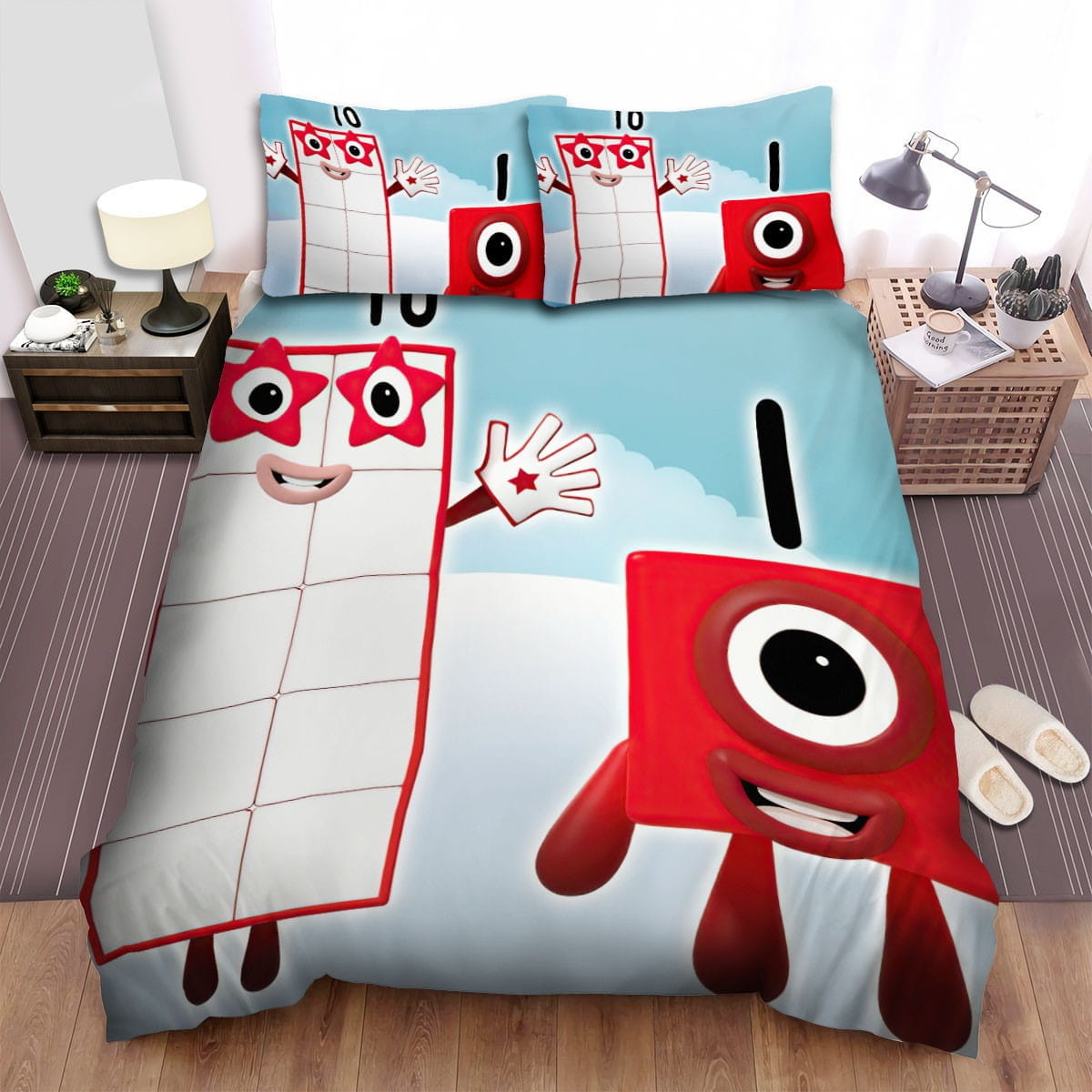 Numberblocks One And Ten Bedding Set, Gift For Christmas, Birthday, Thanksgiving